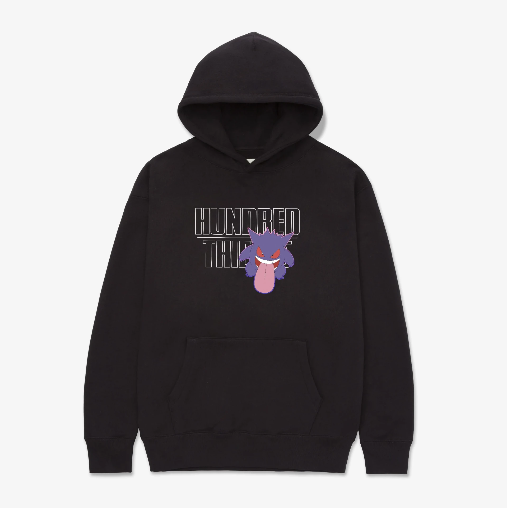 100 Thieves x Pokemon Gengar Hoodie Washed Black